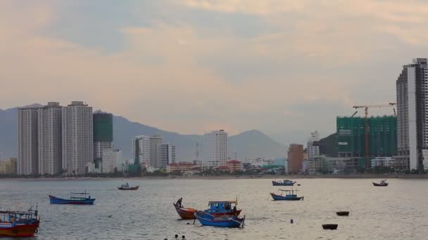 Nha Trang Vietnam Asia July 2018 Vietnamese Holiday Resort Beach — Stock Video