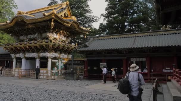 Nikko Toshogu Right Left Shot People — Stock Video