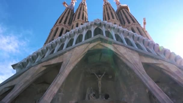 Exterior Segrada Familia Barcelona Espanha — Vídeo de Stock