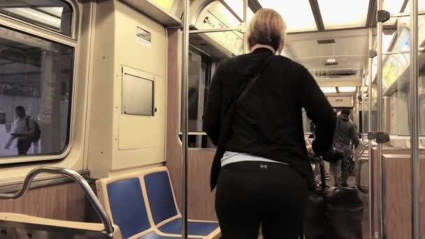 Chicago Cta Blue Line Nach Hare Einem Regnerischen Donnerstagnachmittag — Stockvideo