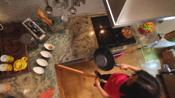 Collection Tablier Rose Cuisiner Délicieux Saumon Garni Patates Douces Apprendre — Video