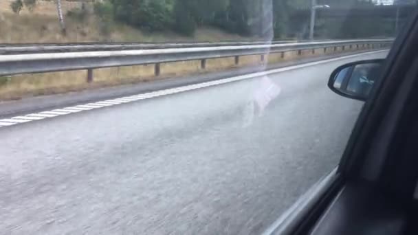 Assis Dans Une Voiture Tout Étant Conduit Par Autoroute — Video