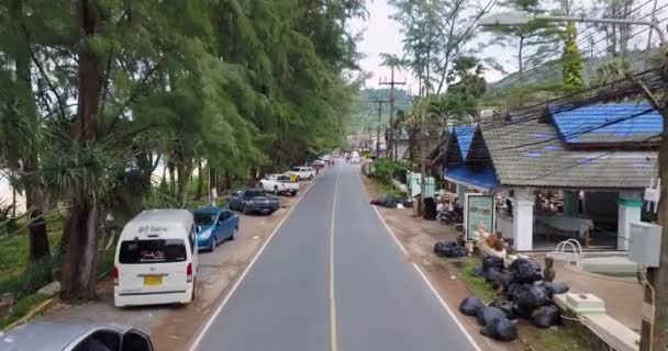 Widok Lotu Ptaka Drogę Phuket Tajlandia — Wideo stockowe