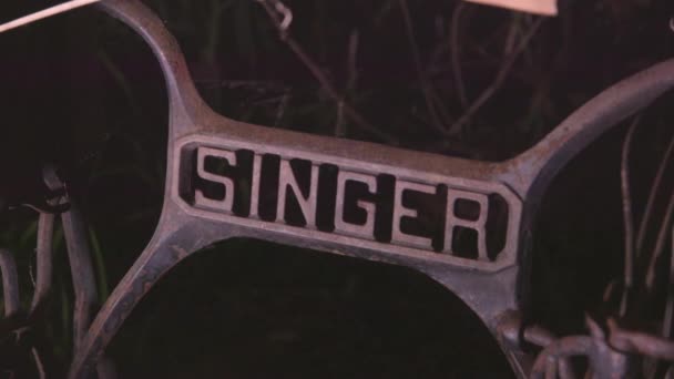 缝纫机Singer标志 — 图库视频影像