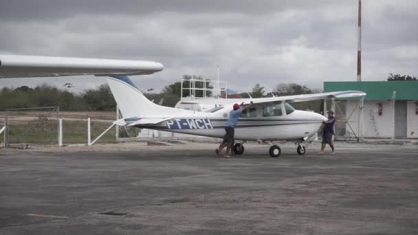 Ιδιωτικό Αεροπλάνο Μικρά Αεροσκάφη — Αρχείο Βίντεο