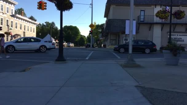 People Approaching Street Corner Lexington — Stock video