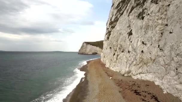 Piękny Strzał Drona Dorset Jurassic Coast Anglii Zrobione Pobliżu Durdle — Wideo stockowe