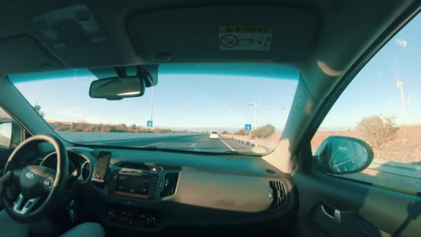 Spanya Bir Otoyolda Araba Kullanmak — Stok video
