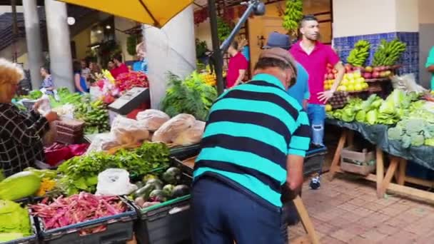 Mercado Frutas Hortalizas — Vídeo de stock