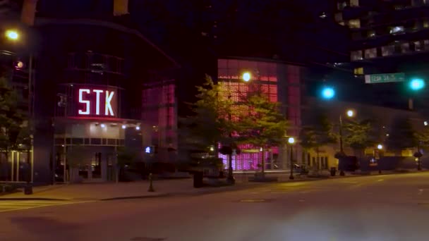 夜のダウンタウン アトランタ — ストック動画