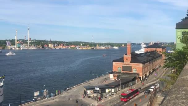 Vista Sobre Estocolmo Suécia — Vídeo de Stock
