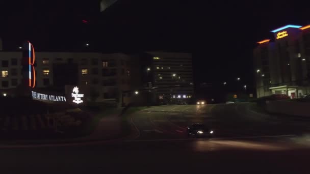 Entrada Parque Batería Noche — Vídeos de Stock