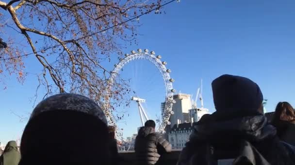 Londra Gözü Nün Körfezden Geniş Bir Görüntüsü — Stok video
