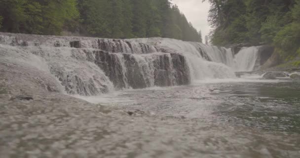 Todavía Tiro Cascada Suave Río Noroeste Del Pacífico — Vídeos de Stock