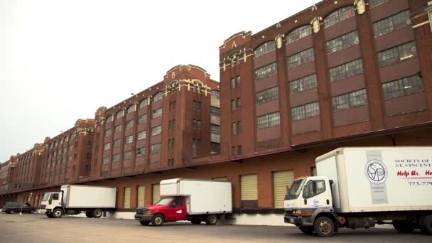 Barrio Industrial Lado Sur Chicago Fábricas Plantas Fabricación Letreros Muelles — Vídeos de Stock