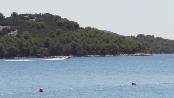 Schnellboot Schnell Auf Dem Meer — Stockvideo