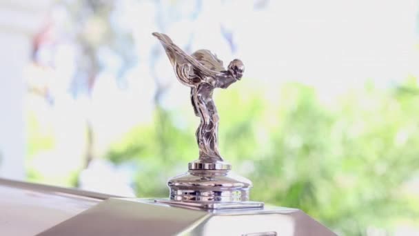 Rolls Royce Ornamento Capucha Órbita — Vídeos de Stock