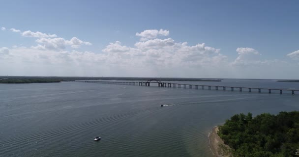 Este Video Aéreo Del Puente Peaje Lake Lewisville Lake Dallas — Vídeos de Stock