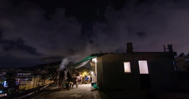 雅典屋顶上的烤面包店 — 图库视频影像