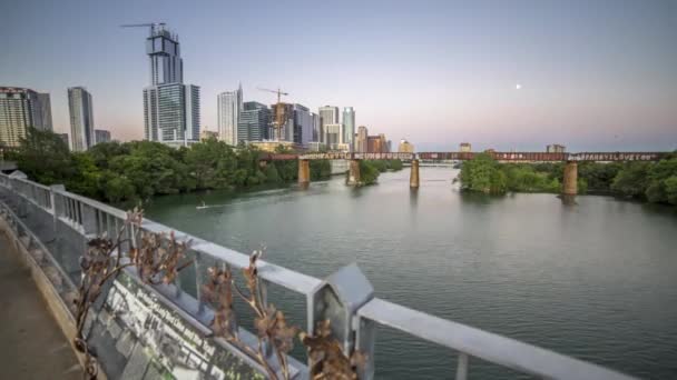 Günbatımı Hızlandırılmış Video Austin Teksas — Stok video