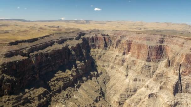 Blick Aus Dem Hubschrauber Über Den Rand Des Grand Canyon — Stockvideo