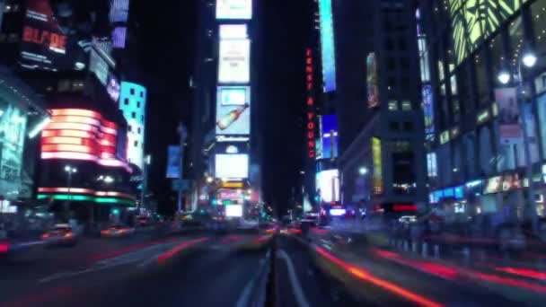 Zeitraffer Tag Und Nacht Times Square Manhattan New York — Stockvideo