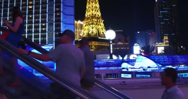 Las Vegas Strip Night Footage — Stock video