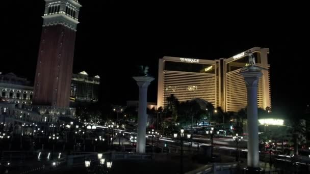 Timelapse Inclinaison Vers Bas Circulation Mirage Las Vegas Nevada — Video