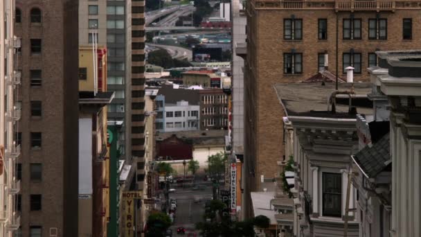 Timelapse Tráfico Través Edificios San Francisco California — Vídeo de stock