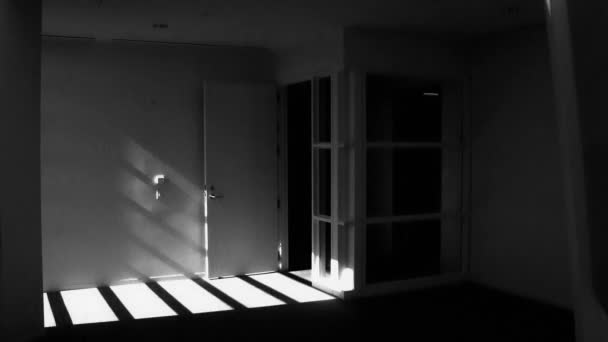 Timelapse Sombras Sala Escritório Vazia — Vídeo de Stock