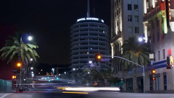 Timelapse Hollywood Vine Intersection Los Angeles California — Stock video