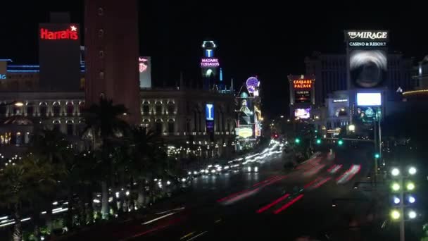 Zoom Timelapse Sulla Strip Las Vegas Nevada — Video Stock