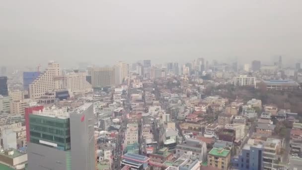 Drone Dækning Sydkoreanske Gader – Stock-video