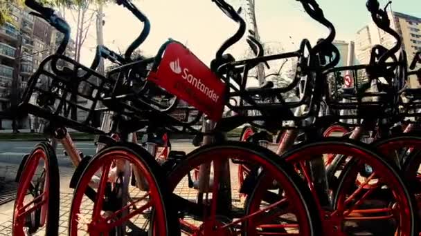 Mobike Fantastisk Transportløsning Store Byer – stockvideo