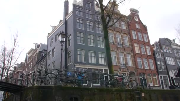 Widok Canal Cruise Amsterdamie — Wideo stockowe