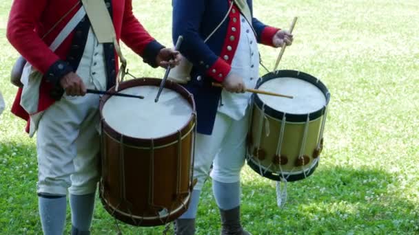 Revoltionary War Renactment Fort Laurens Bolivar Ohio July 2018 — Stock Video