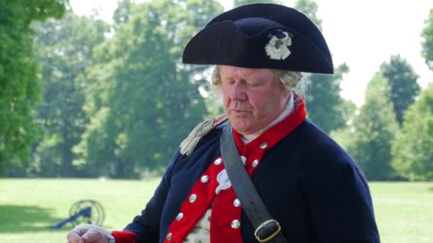 Revoltionary War Renactment Fort Laurens Bolivar Ohio July 2018 — Stock Video