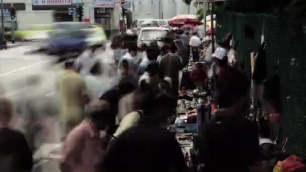 Timelapse Thieves Traffico Mercato Singapore Asia — Video Stock