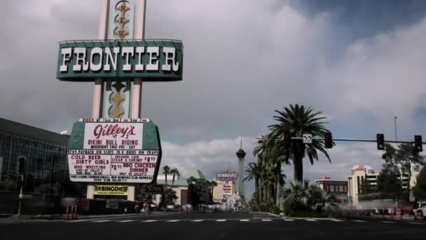 Timelapse Van Caesars Palace Kruispunt Las Vegas Nevada — Stockvideo