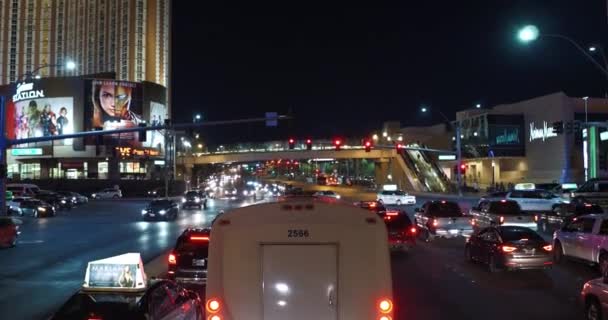 Las Vegas Strip Nagranie Jazdy Pasie — Wideo stockowe