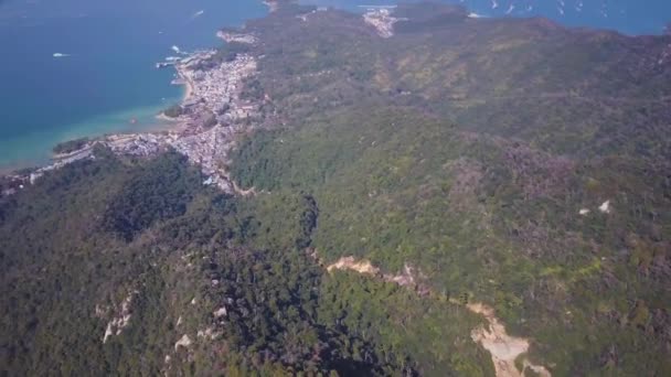 Imágenes Aéreas Altas Isla Miyajima Oeste Japón Hiroshima Hermoso Campo — Vídeos de Stock