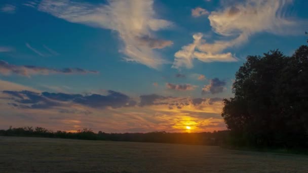 Timelapse Του Ηλιοβασιλέματος Στο Βέλγιο — Αρχείο Βίντεο