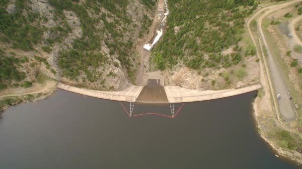 Zbiornik Gross Kolorado Dobrym Widokiem Powietrza Tamę Jezioro Elektrownię — Wideo stockowe