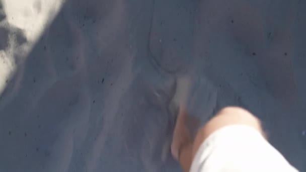 Marcher Pieds Nus Travers Sable — Video