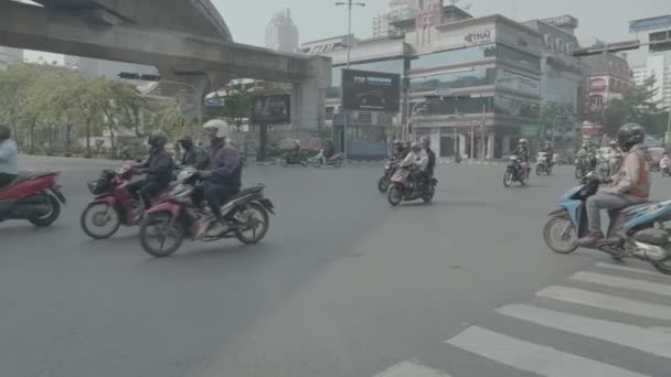 Dopravní Špička Thajsku — Stock video