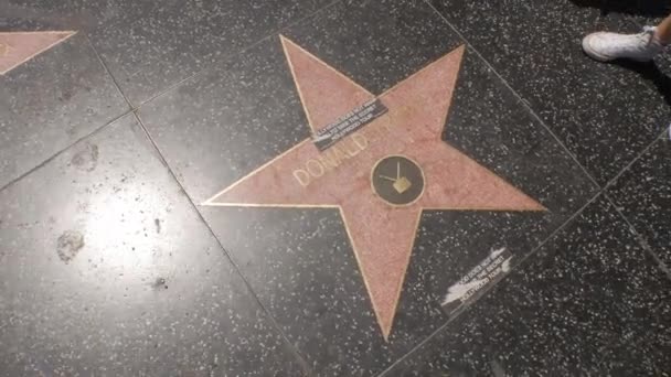Donald Trump Stjernen Hollywood Walk Fame Dateret Juni 2018 – Stock-video