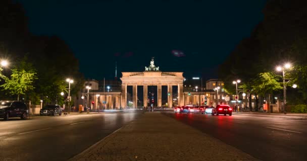 Timelapse Del Brandenburger Tor Berlín Alemania — Vídeo de stock