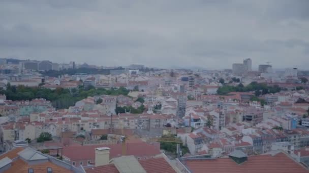 Bovenop Lissabon — Stockvideo