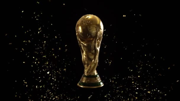 Troféu Ouro Fifa Rotativo — Vídeo de Stock