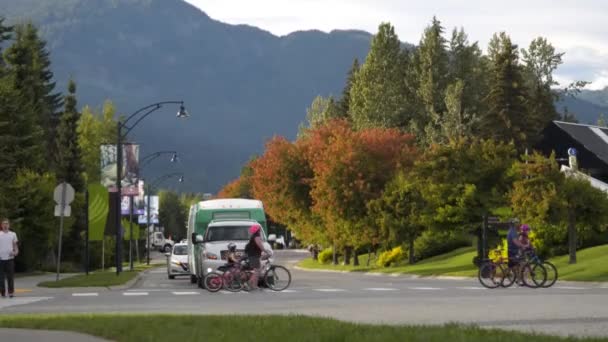 Whistler Village Roll Shot — Stock Video